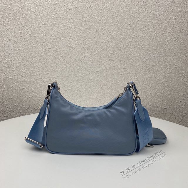 prada女包 普拉達2020新款nylon Hobo手拎包 時尚百搭 prada腋下包 1BH204 Prada單肩斜挎包  pyd2384